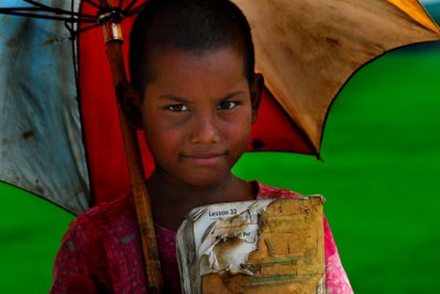 Retrato de una niña escolar. Cox